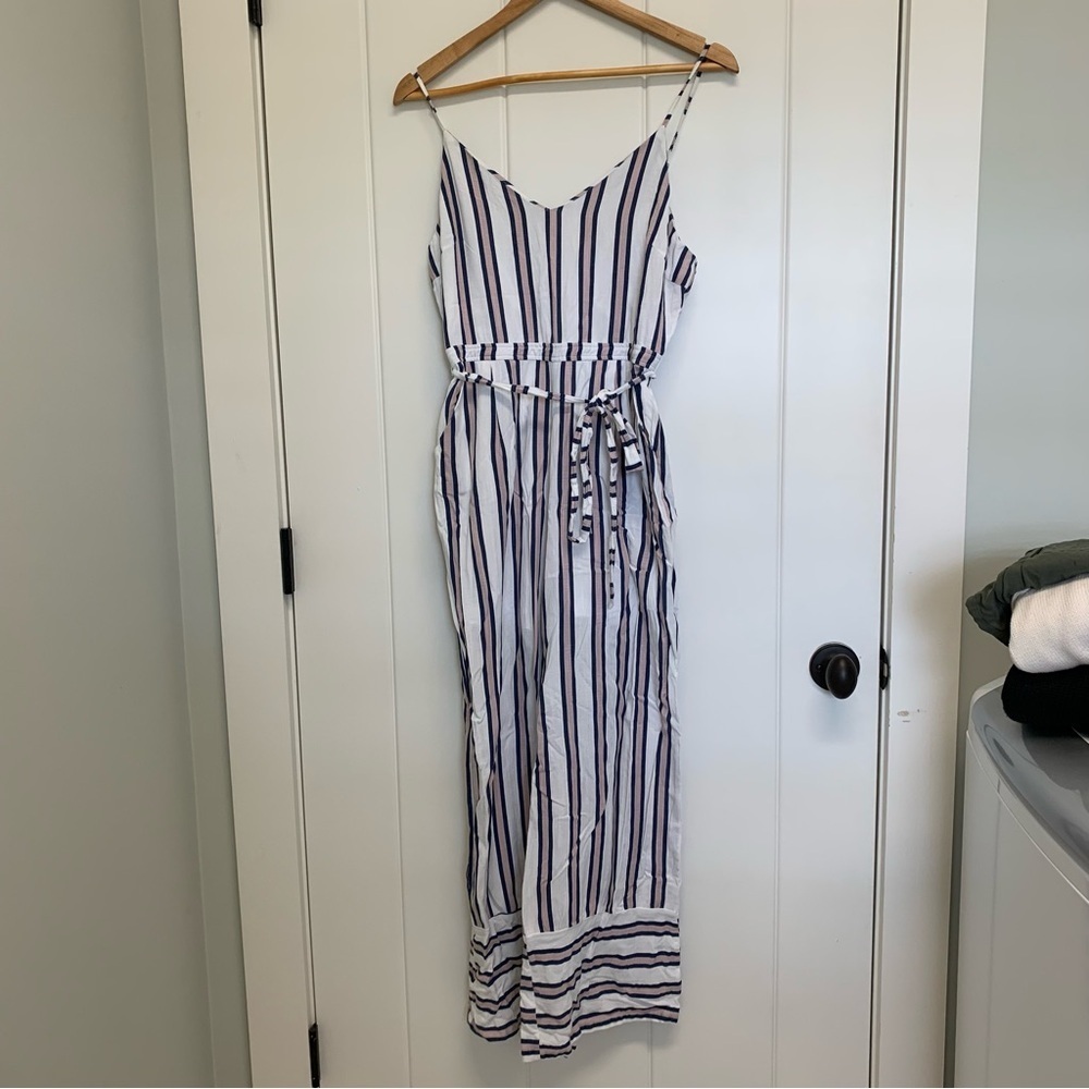 Very J Stripped Jumpsuit Romper